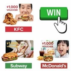 Win a Fast Food Voucher Worth $1000