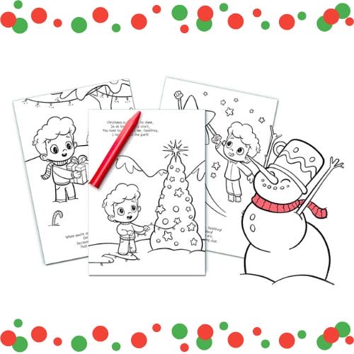 Free Personalised Christmas Colouring Book