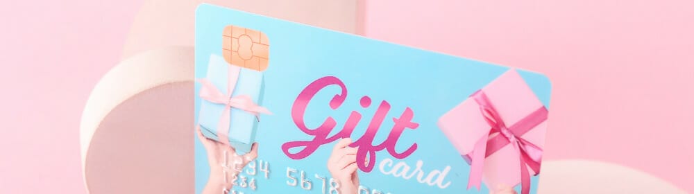 Example free gift card - pink background