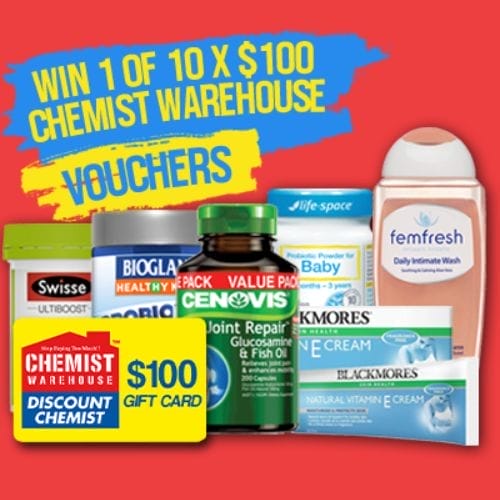 Win a Chemist Warehouse Voucher WOW Freebies New Zealand