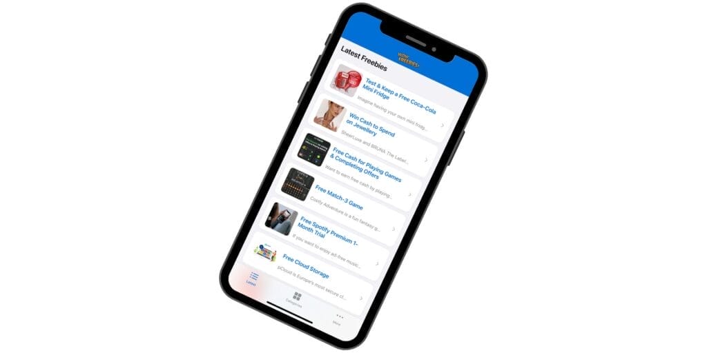 Mobile app example on a phone