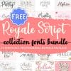 Free Bundle of 35 Script Fonts